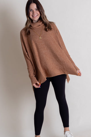 All For The Fun Cowl Neck Sweater