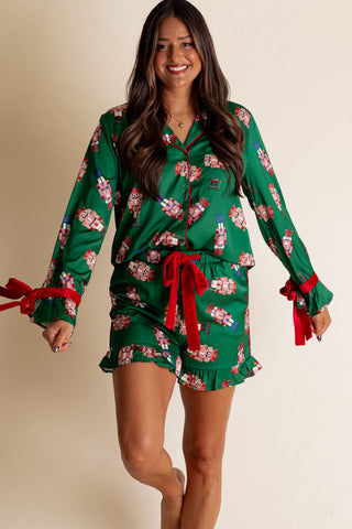 Nutcracker Satin Pajama Top