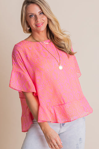 Come Closer Chiffon Poncho Top *Final Sale*