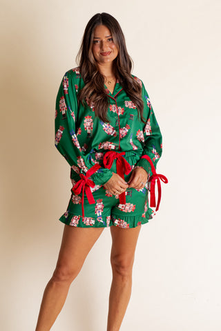 Nutcracker Satin Pajama Shorts