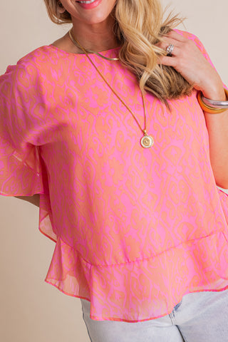 Come Closer Chiffon Poncho Top *Final Sale*