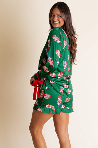 Nutcracker Satin Pajama Top