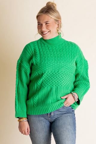 A Step Closer Mock Neck Sweater