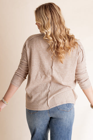 Never Alone Ribbed Sweater