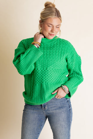 A Step Closer Mock Neck Sweater