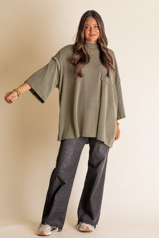 Only Go Forwards Oversized Urban Ribbed Tunic