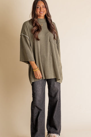 Only Go Forwards Oversized Urban Ribbed Tunic