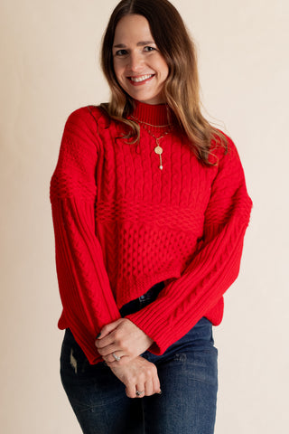 A Step Closer Mock Neck Sweater