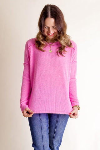 Never Alone Ribbed Sweater