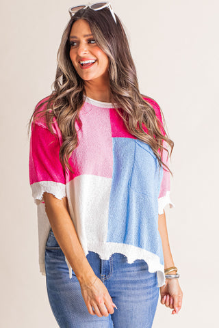 Only Exception Color Block Top