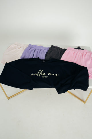 Nellie Mae Sweatshirt and Urban Rib Lounge Shorts Bundle