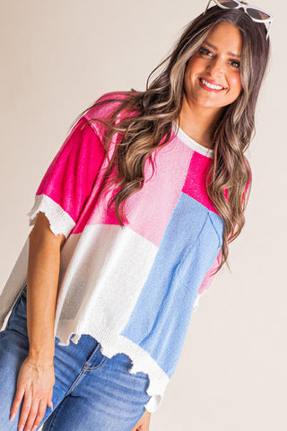 Only Exception Color Block Top