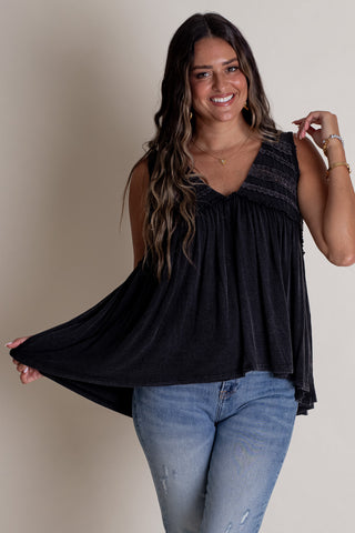 Truth or Dare V Neck Top