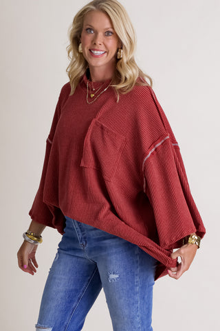 Only Go Forwards Oversized Urban Ribbed Tunic