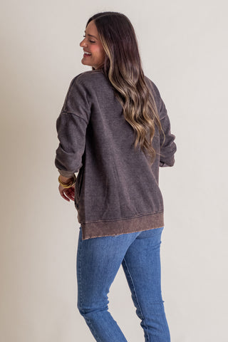 Change In The Air Acid Wash Hi-Low Pullover