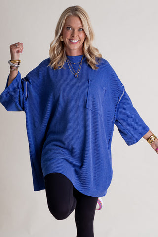 Only Go Forwards Oversized Urban Ribbed Tunic