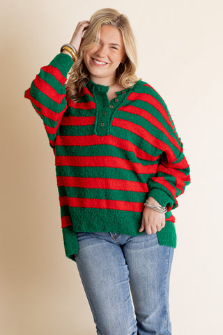 Christmas Delight Striped Sweater