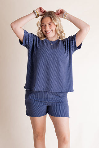 Just Right Ribbed Top and Shorts Set