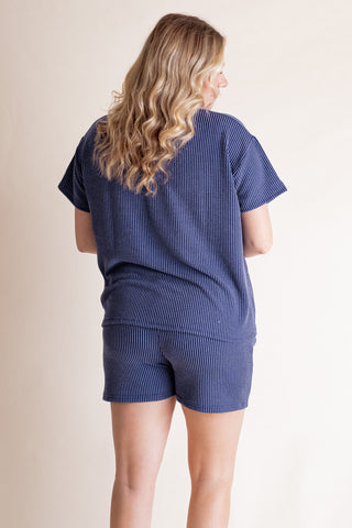 Just Right Ribbed Top and Shorts Set