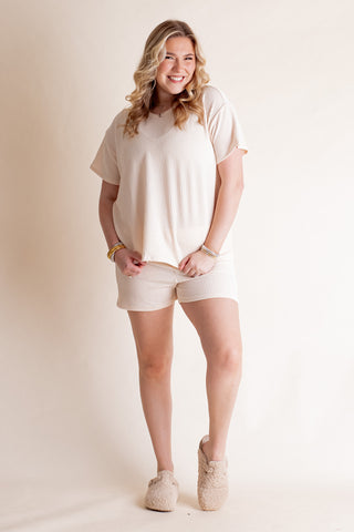 Just Right Ribbed Top and Shorts Set