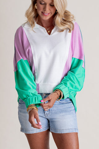 Wildin' Out Collared Sweatshirt