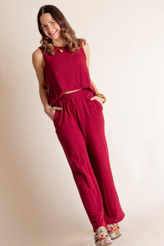 Back And Forth Moment Knit Top And Pants Set