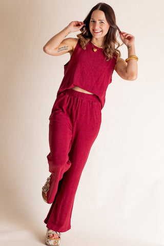 Back And Forth Moment Knit Top And Pants Set