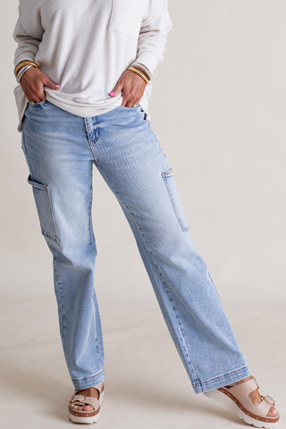 Brooke High Waist Cargo Jeans