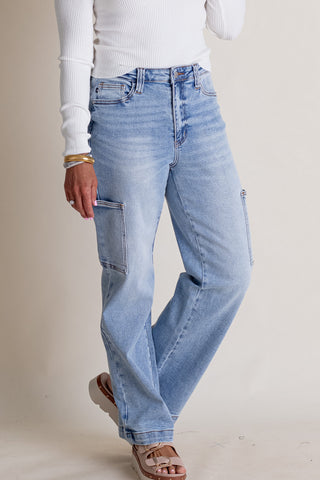 Brooke High Waist Cargo Jeans