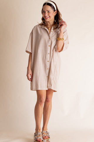 Different Views Button Down Dress