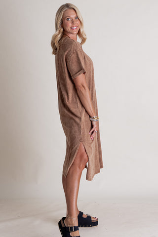 Tried It All Mineral Wash T Shirt Dress *Final Sale*