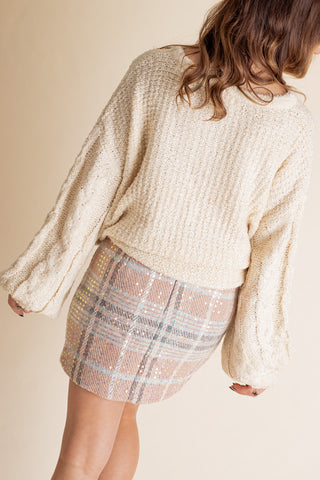 Hello Love Cable Knit Sweater