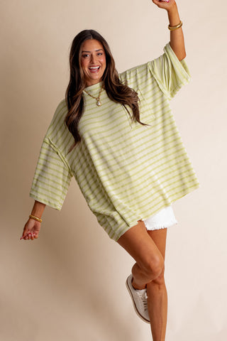 Only Go Forwards Oversized Striped Top