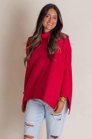 All For The Fun Cowl Neck Sweater