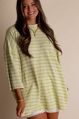 Only Go Forwards Oversized Striped Top