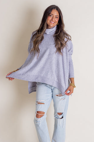 All For The Fun Cowl Neck Sweater