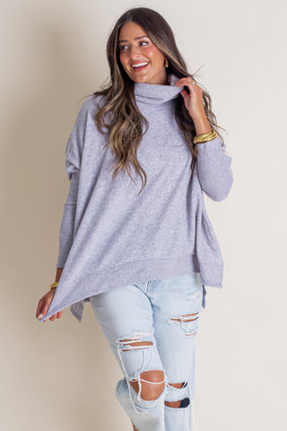 All For The Fun Cowl Neck Sweater