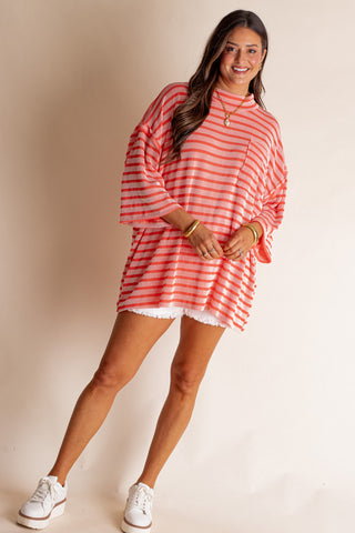 Only Go Forwards Oversized Striped Top