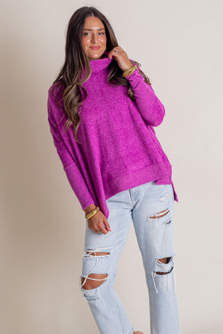 All For The Fun Cowl Neck Sweater