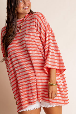 Only Go Forwards Oversized Striped Top