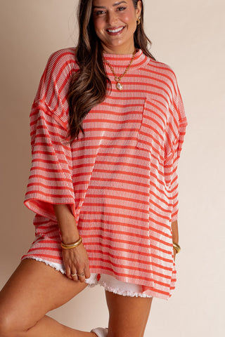 Only Go Forwards Oversized Striped Top