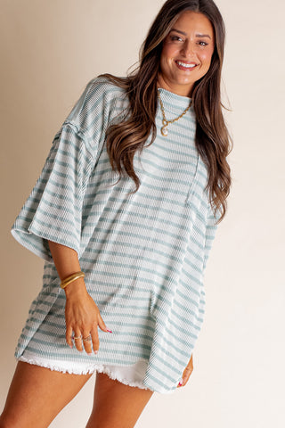 Only Go Forwards Oversized Striped Top