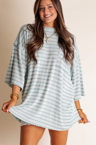 Only Go Forwards Oversized Striped Top