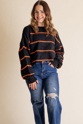 Stitched Together Striped Sweater *Final Sale*