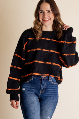 Stitched Together Striped Sweater *Final Sale*