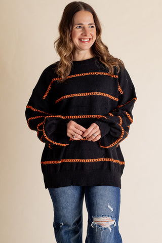 Stitched Together Striped Sweater *Final Sale*