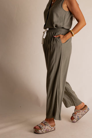 Windswept Linen Drawstring Pants