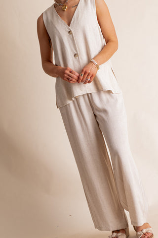 Windswept Linen Drawstring Pants