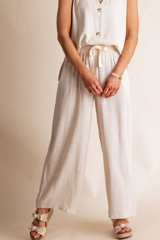 Windswept Linen Drawstring Pants