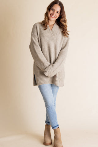 Thought For A Thought V Neck Sweater